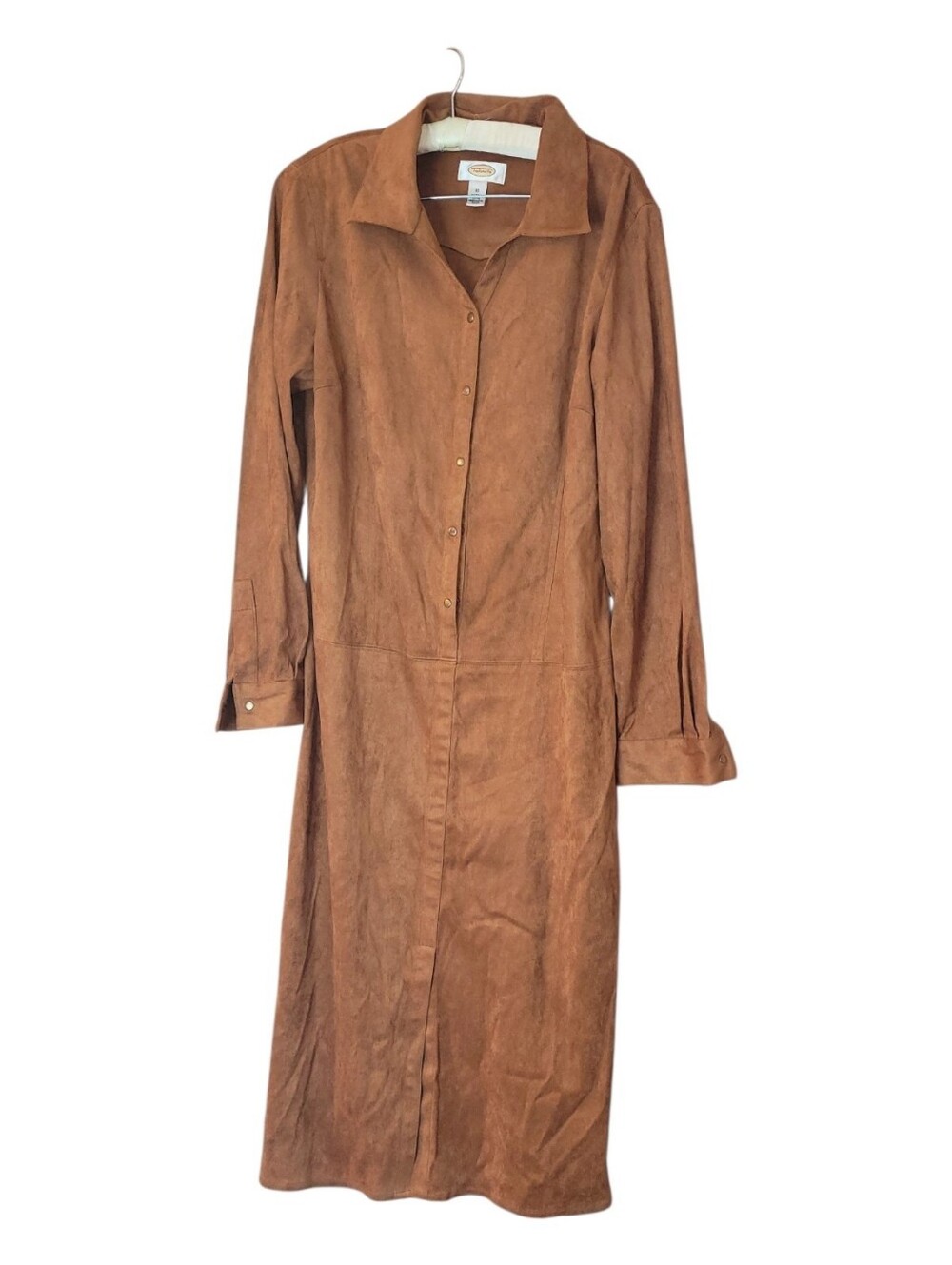 Talbots Long Sleeved Faux Suede Dress Boho Western 12